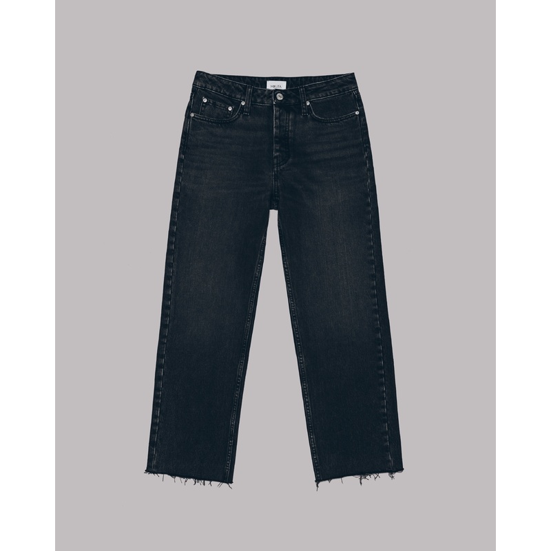 The Black Cropped Straight Jeans