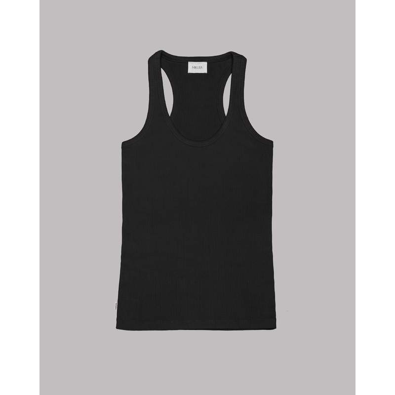 The Black Ribbed Tank Top|XS|S|M|L|XL
