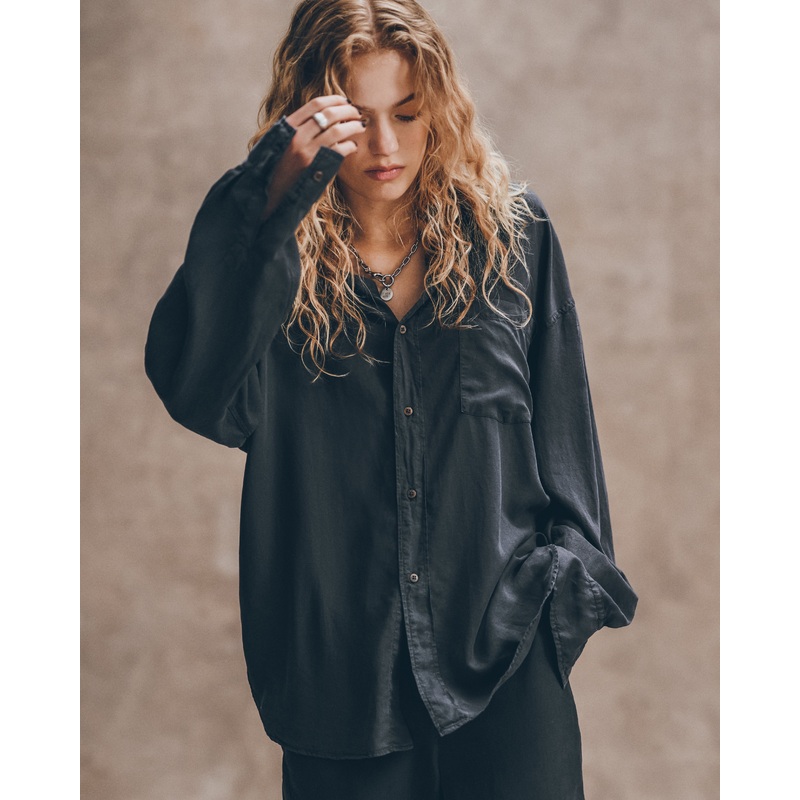 The Dark Loose Lyocell Shirt|XS|S|M|L|XL