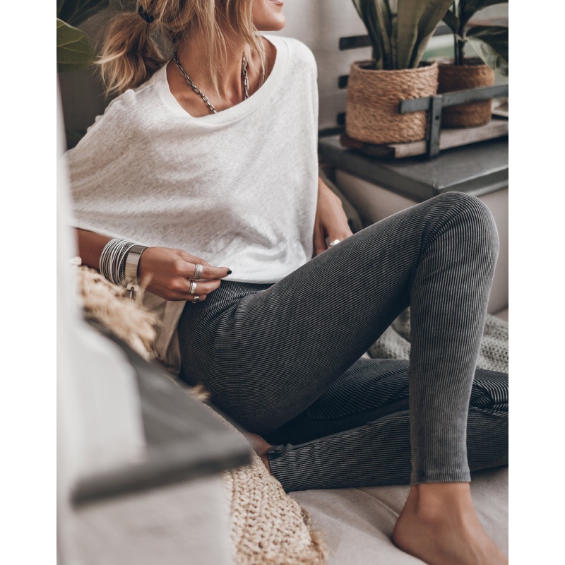 The Dark Ribbed Leggings|XS|S|M|L|XL