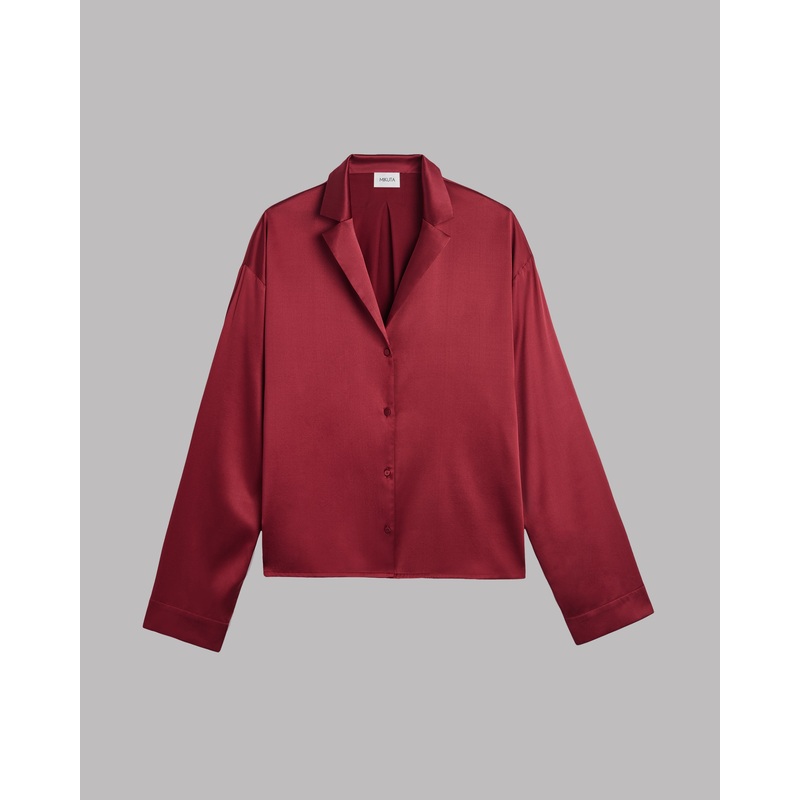 The Red Silk Shirt|XS|S|M|L|XL