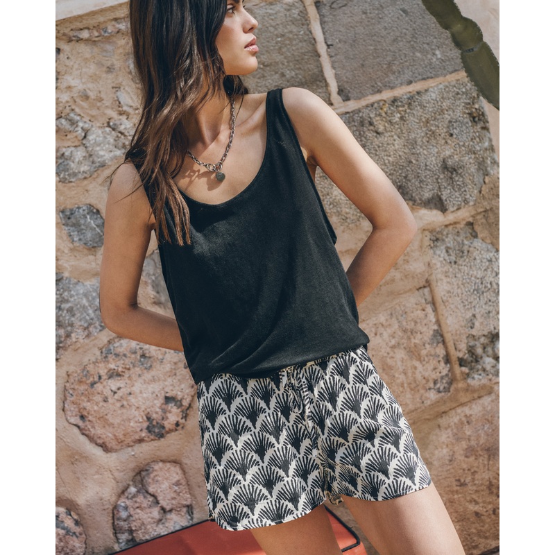 The Black Linen Base Tank Top|XS|S|M|L|XL