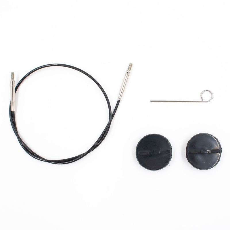 LYKKE Crafts Interchangeable Needle Cords – Black – 32/80 cm [for 5 tips]