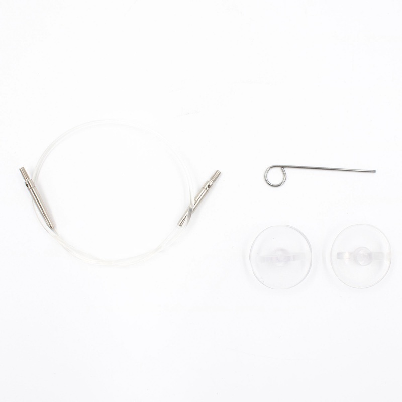 LYKKE Crafts Interchangeable Needle Cords – Clear – 24/60 cm [for 5 tips]