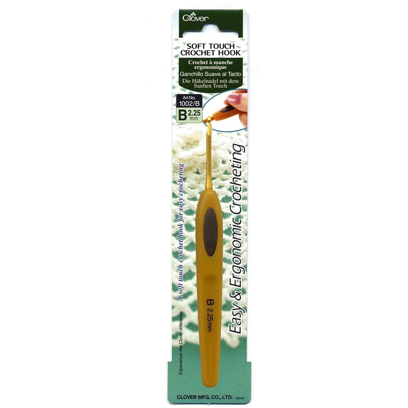 Clover Soft Touch Crochet Hooks – Aluminum Needles – Size B (2.25mm)