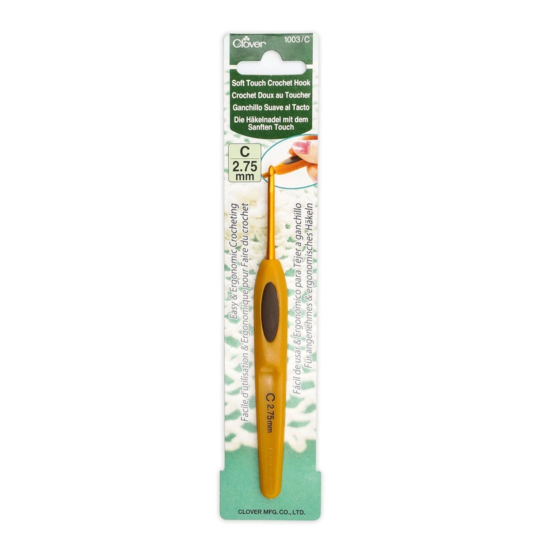 Clover Soft Touch Crochet Hooks – Aluminum Needles – Size C (2.75mm)