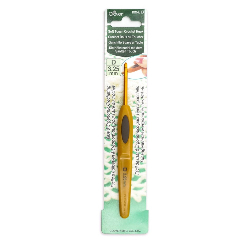 Clover Soft Touch Crochet Hooks – Aluminum Needles – Size D (3.25mm)