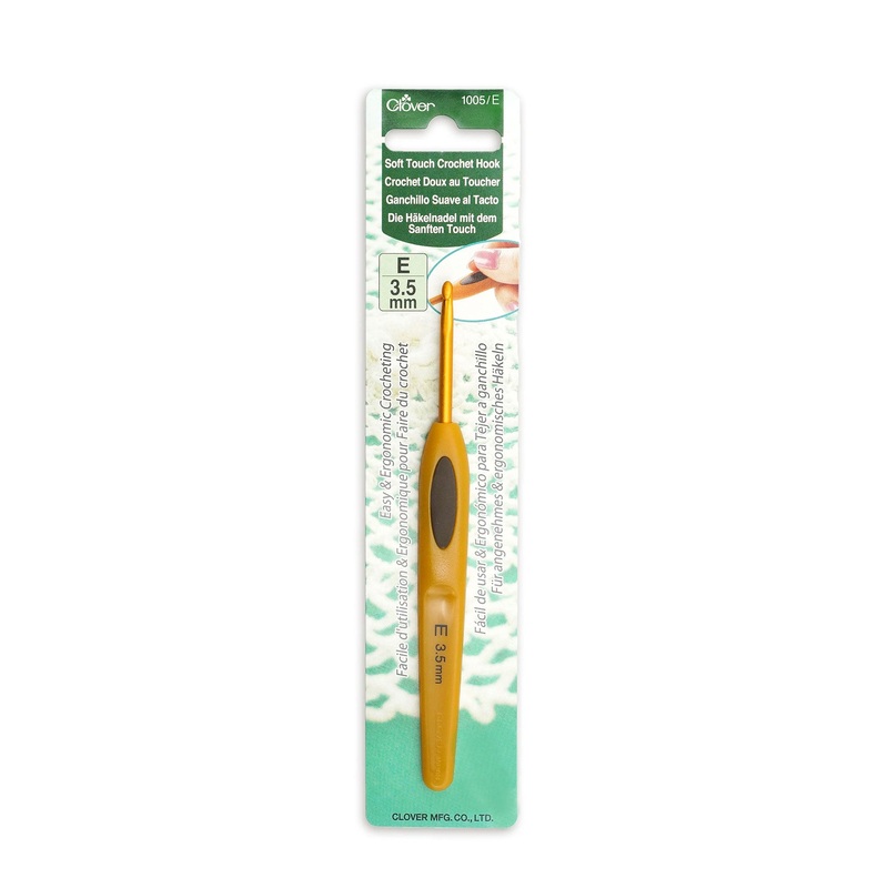 Clover Soft Touch Crochet Hooks – Aluminum Needles – Size E (3.5mm)