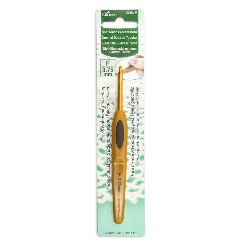 Clover Soft Touch Crochet Hooks – Aluminum Needles – Size F (3.75mm)