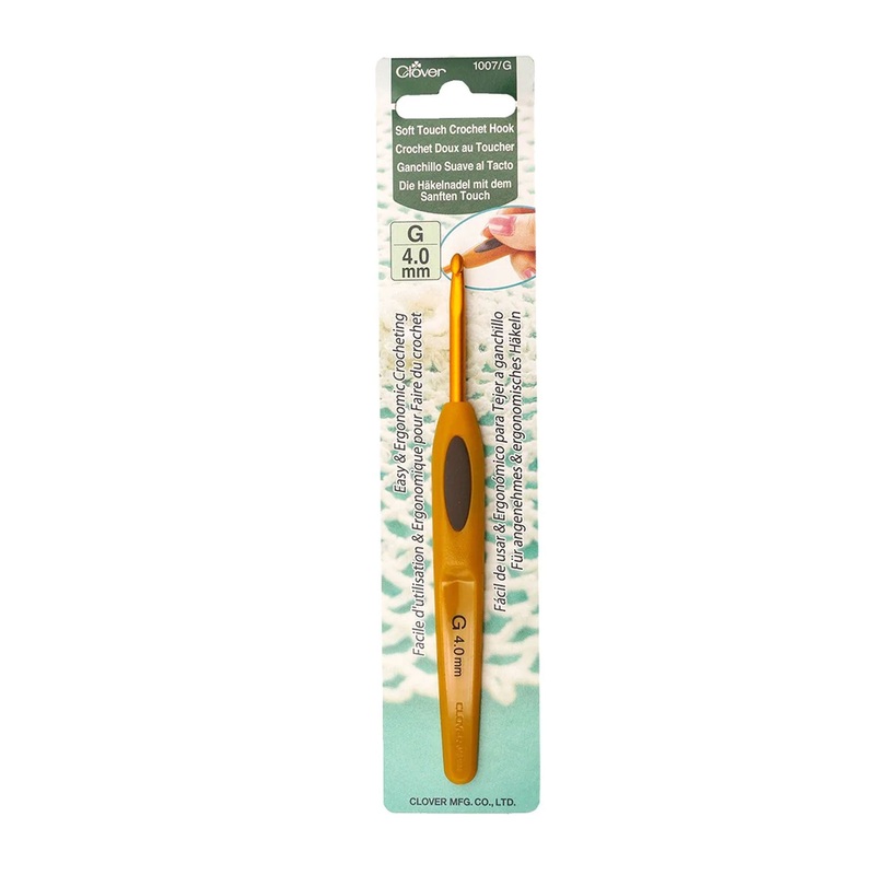Clover Soft Touch Crochet Hooks – Aluminum Needles – Size G (4.00mm)