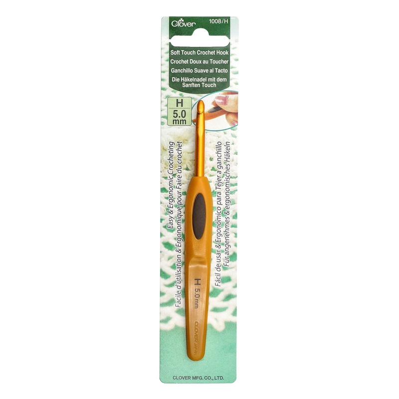 Clover Soft Touch Crochet Hooks – Aluminum Needles – Size H (5.00mm)