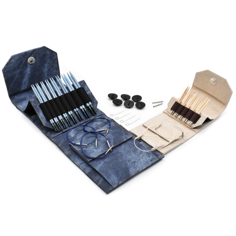 LYKKE Crafts Birchwood Starter Interchangeable Needle Sets – Indigo – 3.5 Tips US 3-7