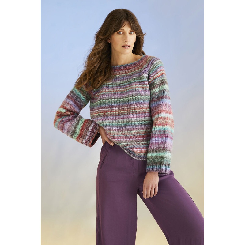 Sirdar Jewelspun Patterns – 10702 Jewelspun with Wool Whirlpool Sweater – PDF Download