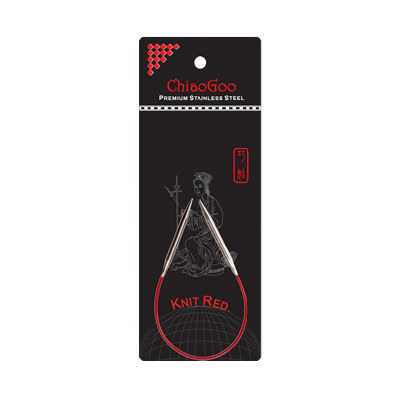 ChiaoGoo Knit RED Circular Needles – US 000 (1.50mm) – 9