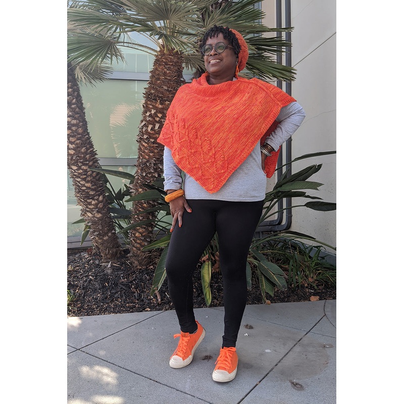 Jimmy Beans Wool PDF Patterns – Orange Love Poncho – PDF Download
