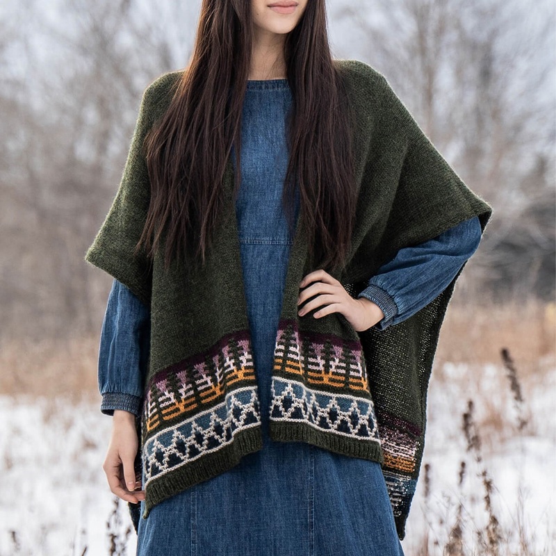 Blue Sky Fibers Kits – Woodland Ruana Kit
