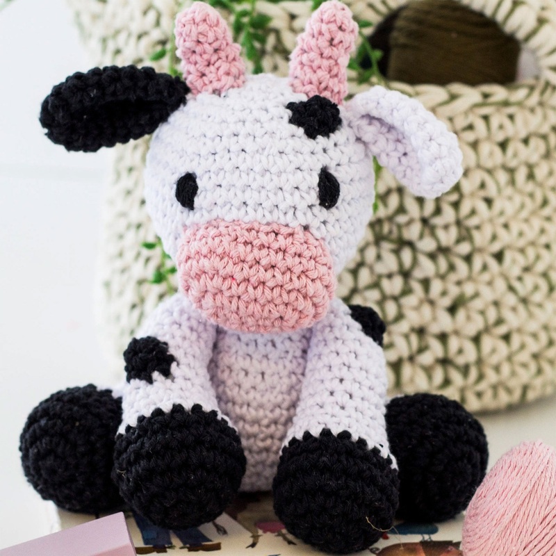 Hoooked Plush Crochet Toys – Cow Kirby