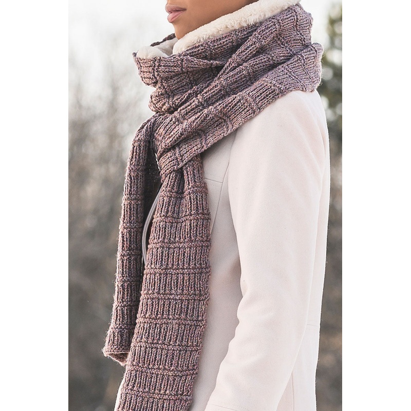 Blue Sky Fibers Traveler’s Series Patterns – Ramsey Ribbed Scarf – PDF Download