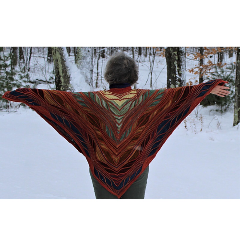 MarinJa Knits Patterns – Technicolor Dreamcloak – PDF Download