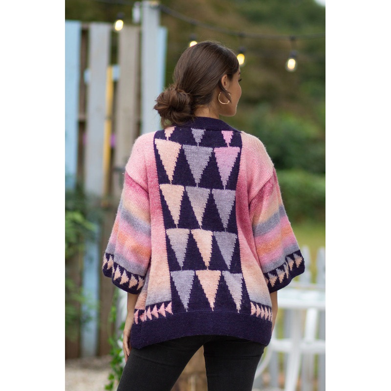 Universal Yarn Colorburst – Chroma Collection Patterns – Slant Cardigan – PDF Download