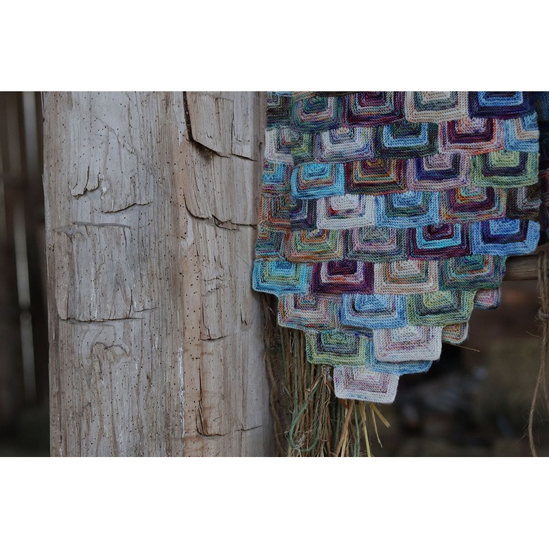 Koigu Pencil Box Collection 3.0 Patterns – Mitered Rectangle Scarf – PDF Download