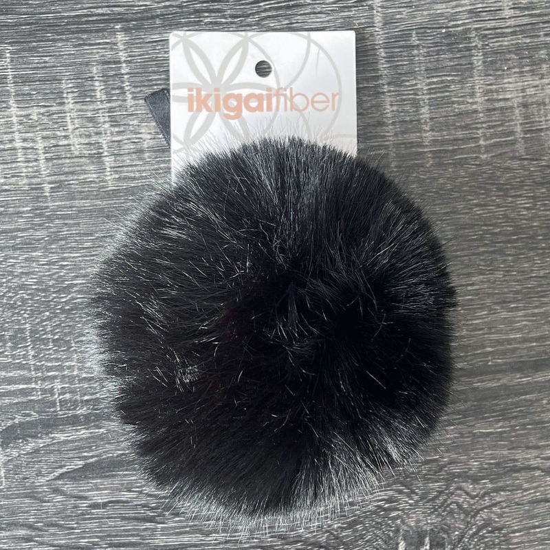 Ikigai Fiber Faux Luxe Pom Poms – XL Lux Black
