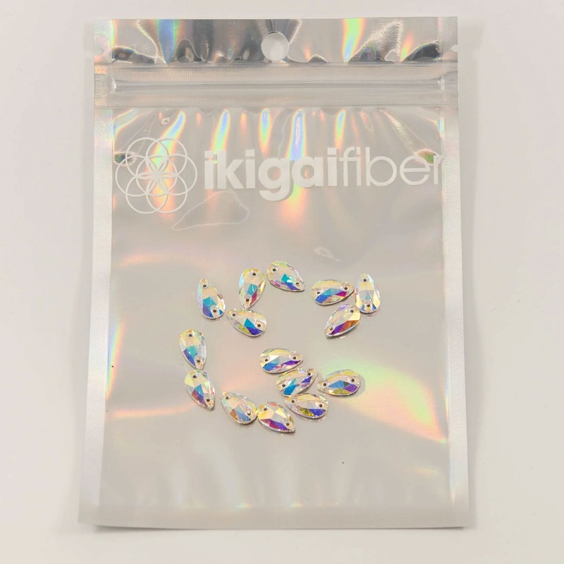 Ikigai Fiber Sew On Crystals & Buttons – Crystal AB