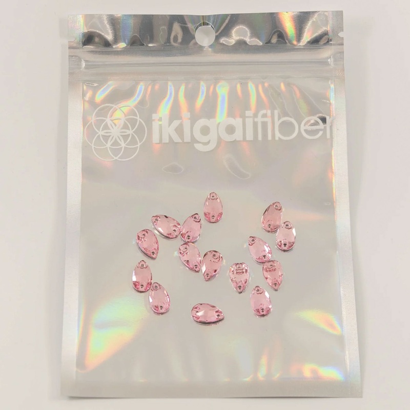 Ikigai Fiber Sew On Crystals & Buttons – Pink Crystals