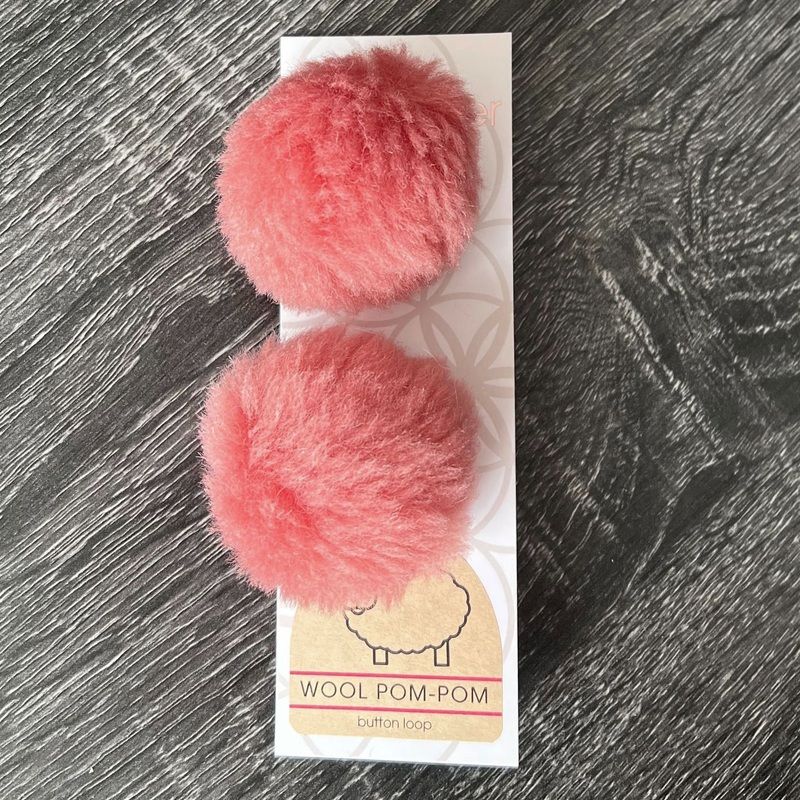Ikigai Fiber Wool Pom Poms – Coral Wool Pom 6cm