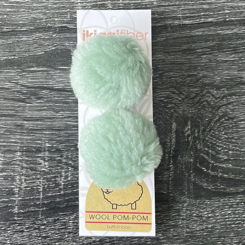Ikigai Fiber Wool Pom Poms – Mint Wool Pom 6cm