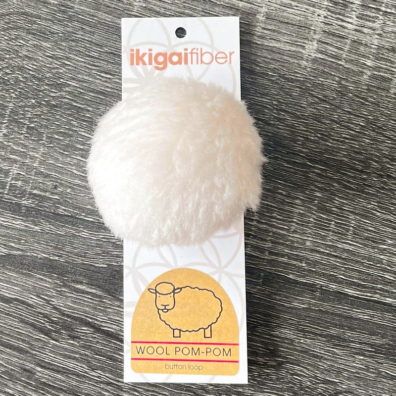 Ikigai Fiber Wool Pom Poms – Oat Wool Pom 8cm