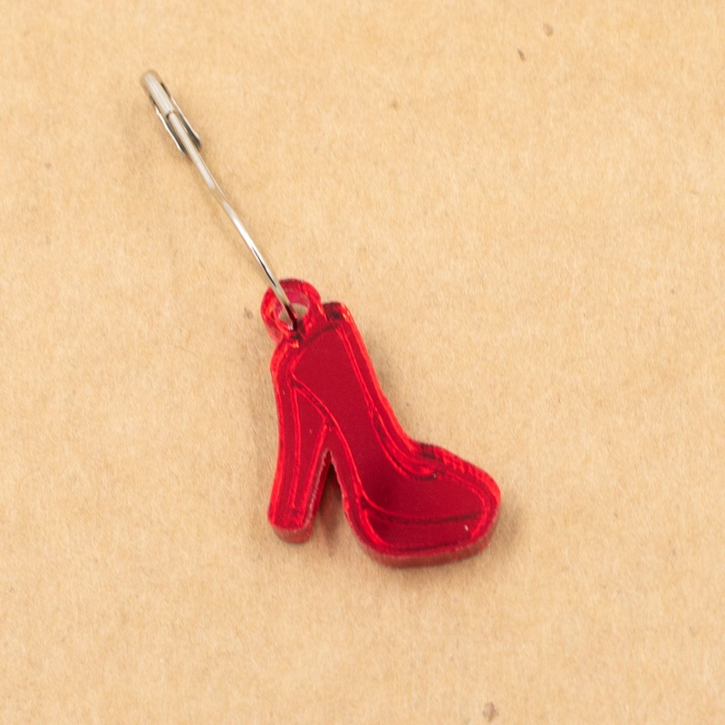 Birdie Parker Stitch Markers – Red Heel