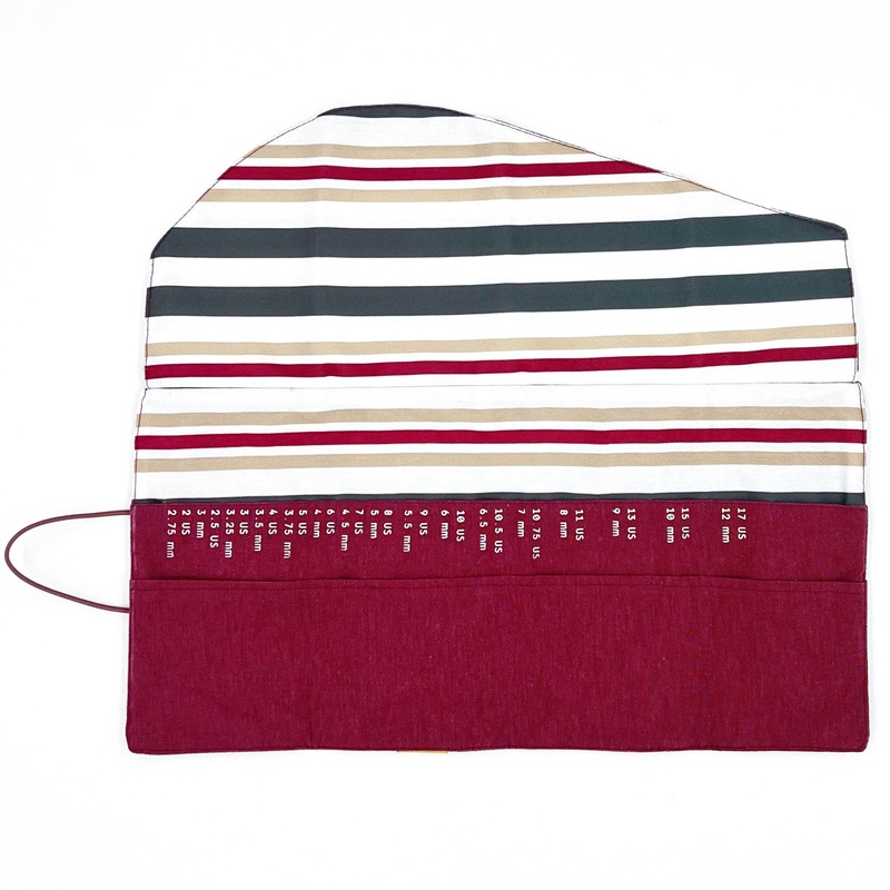della Q Interchangeable Needle Case – 185-1 – *Linen – Wine