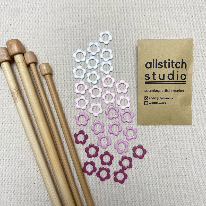 Allstitch Studio Seamless Stitch Markers – Large – Cherry Blossoms