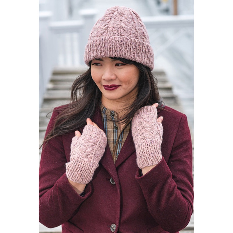 Berroco Millstone Tweed Patterns – Hudson Hat and Mitts – PDF Download