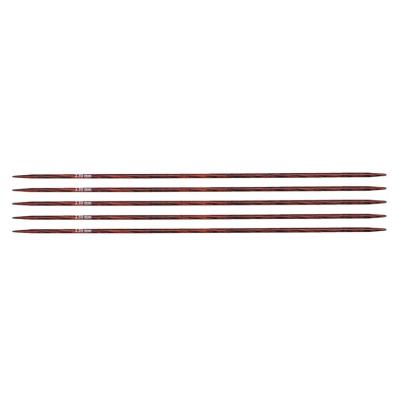 KnitPro Dreamz Double Point Needles – US 1.5 – 6 (2.5mm) Burgundy Rose