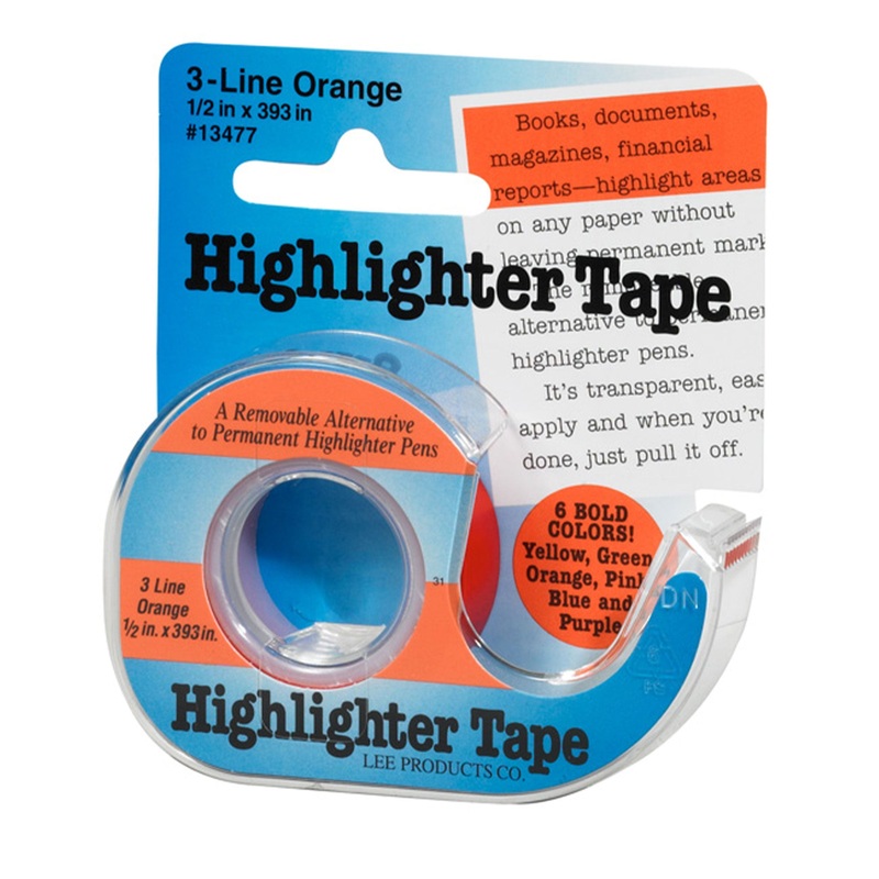 Lee Products Highlighter Tape – Orange