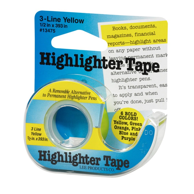 Lee Products Highlighter Tape – Yellow