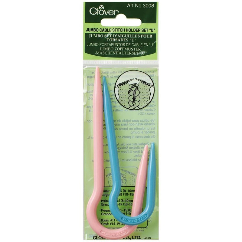 Clover Cable Stitch Holders – U-Shaped Jumbo Cable Needle