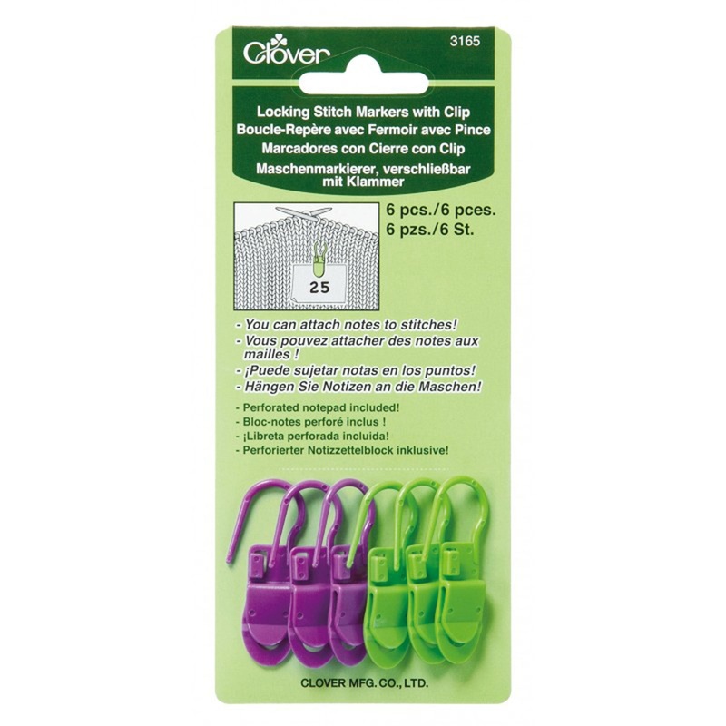 Clover Stitch Markers – Locking Stitch Markers with Clip