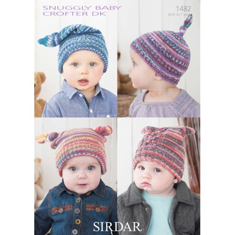 Sirdar Snuggly Baby and Children Patterns – 1482 Four Hats – PDF Download