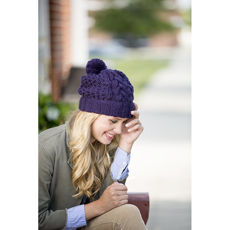 Universal Yarn Deluxe Cable Collection Patterns – Cold Mountain Hat – PDF Download
