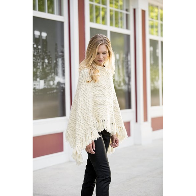Universal Yarn Deluxe Cable Collection Patterns – Cumberland Poncho – PDF Download