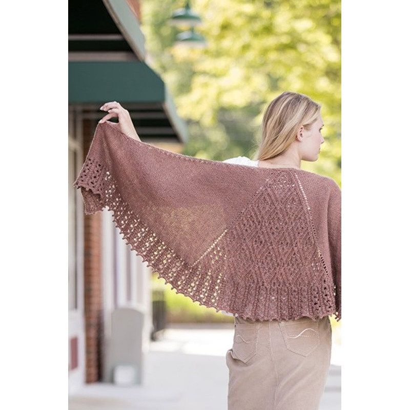Universal Yarn Deluxe Cable Collection Patterns – Dilworth Shawl – PDF Download