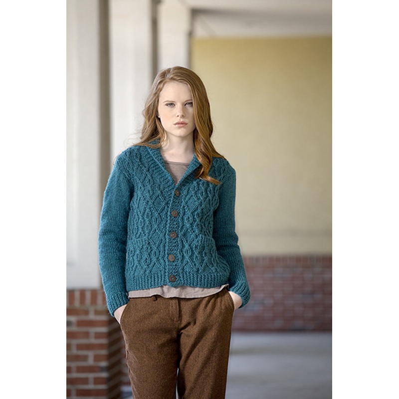 Universal Yarn Deluxe Cable Collection Patterns – Tallulah Cardigan – PDF Download