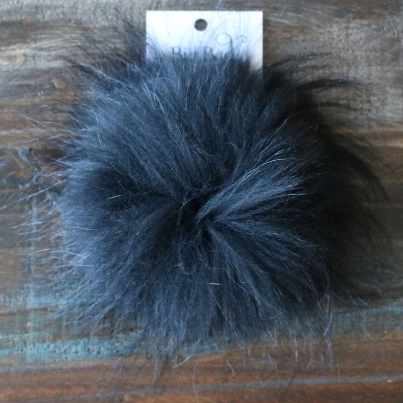 Big Bad Wool Pompoms – Raccoon – Black (6)
