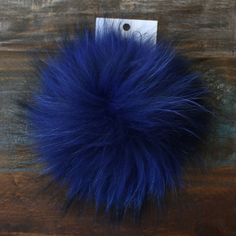 Big Bad Wool Pompoms – Raccoon – Blue (6)