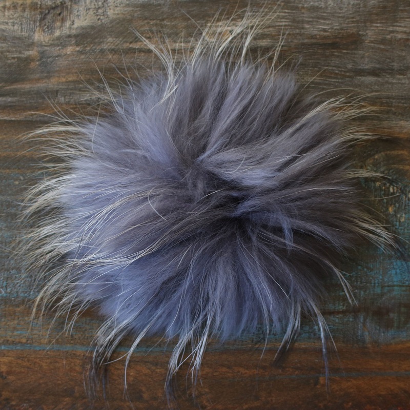 Jimmy Beans Wool Fur Pom Poms – Grey – Snap (6)