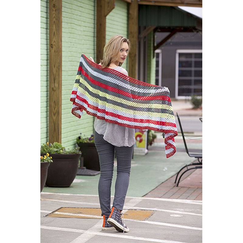 Universal Yarn Contrarian Shawls: Book 2 Patterns – Kaleidostripe – PDF Download