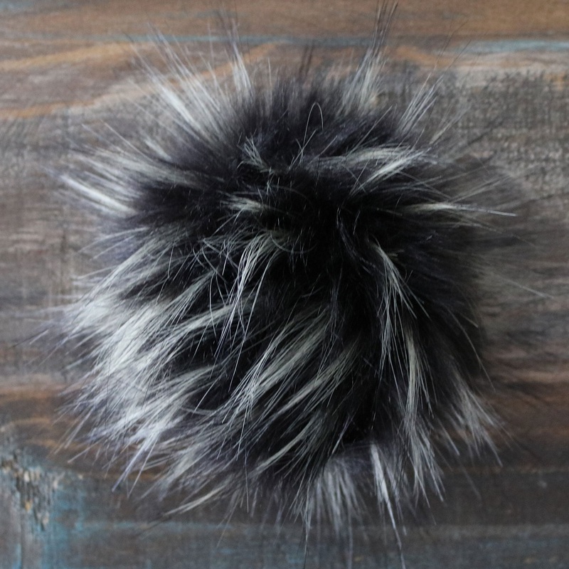 Jimmy Beans Wool Faux Fur Pom Poms – Black